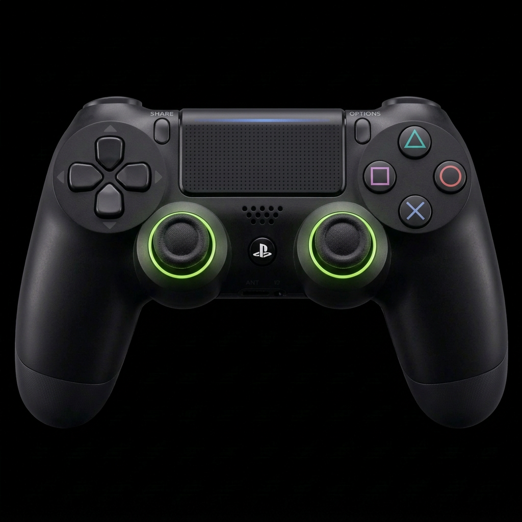 PS4 controller with illuminated TMR anti-drift joysticks