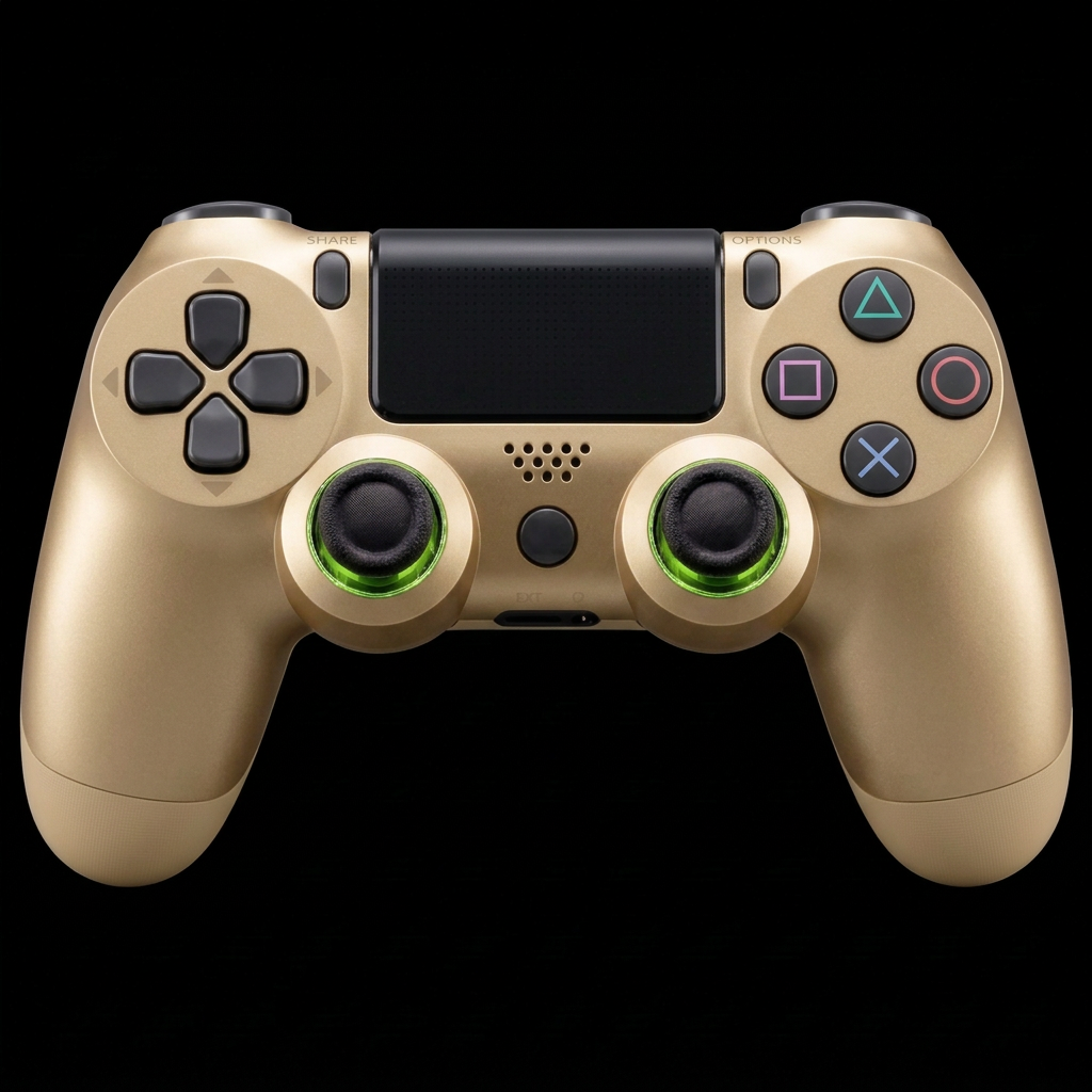 PS4 controller with illuminated TMR anti-drift joysticks
