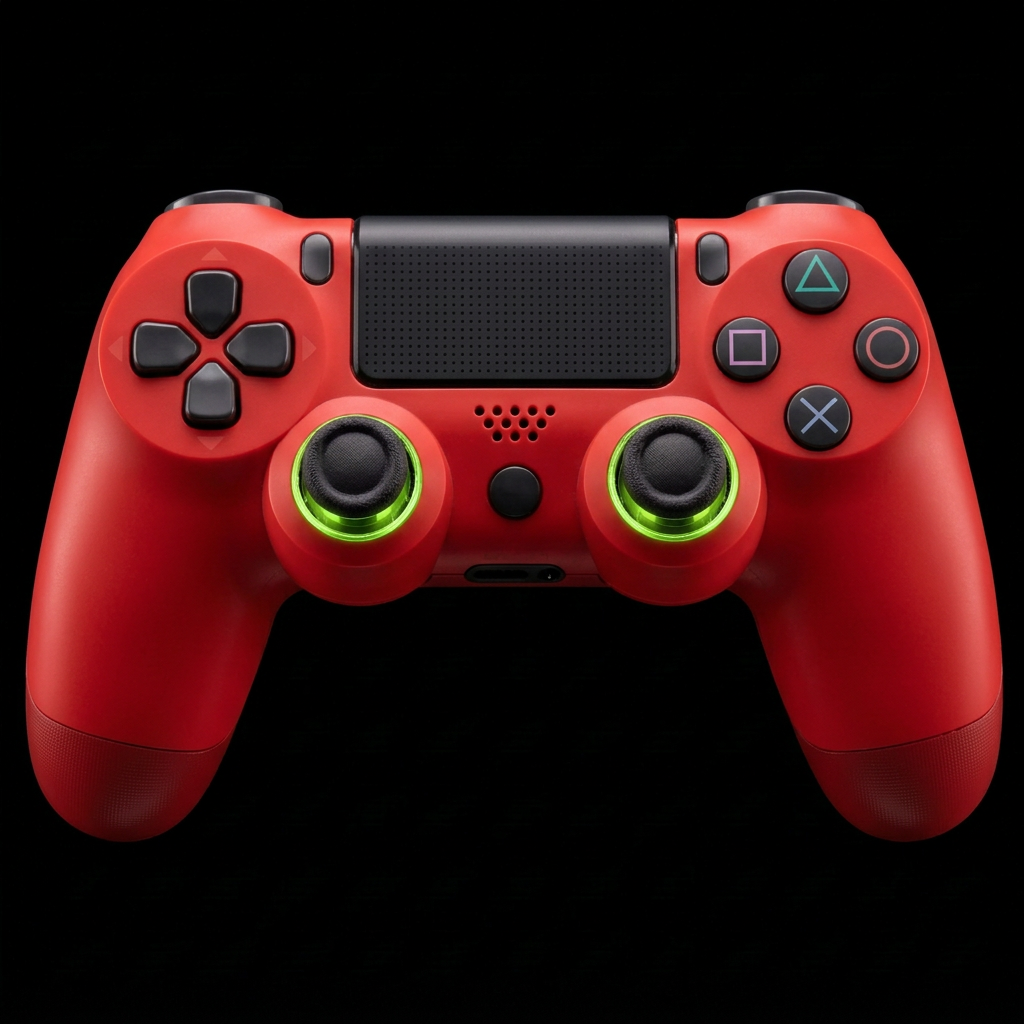 PS4 controller with illuminated TMR anti-drift joysticks