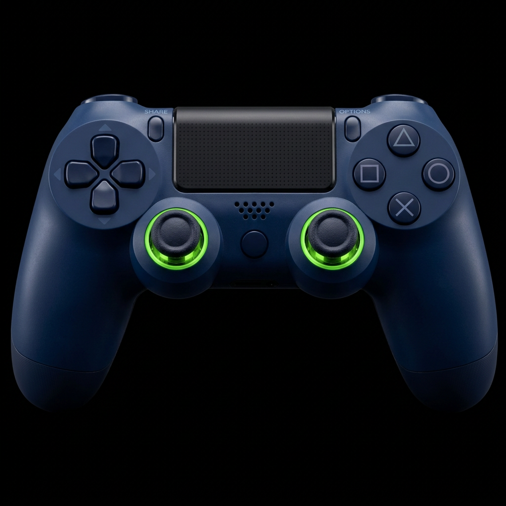 PS4 controller with illuminated TMR anti-drift joysticks