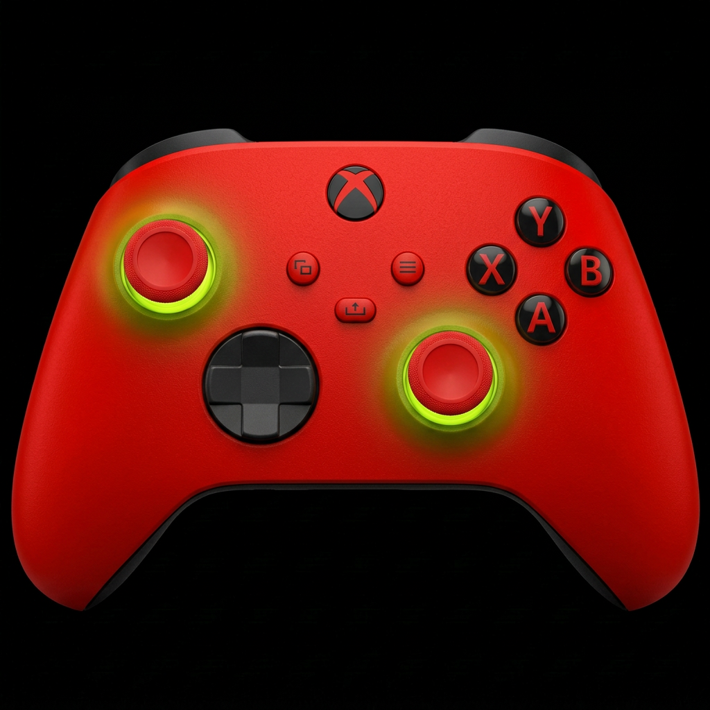 XBOX controller with illuminated TMR anti-drift joysticks