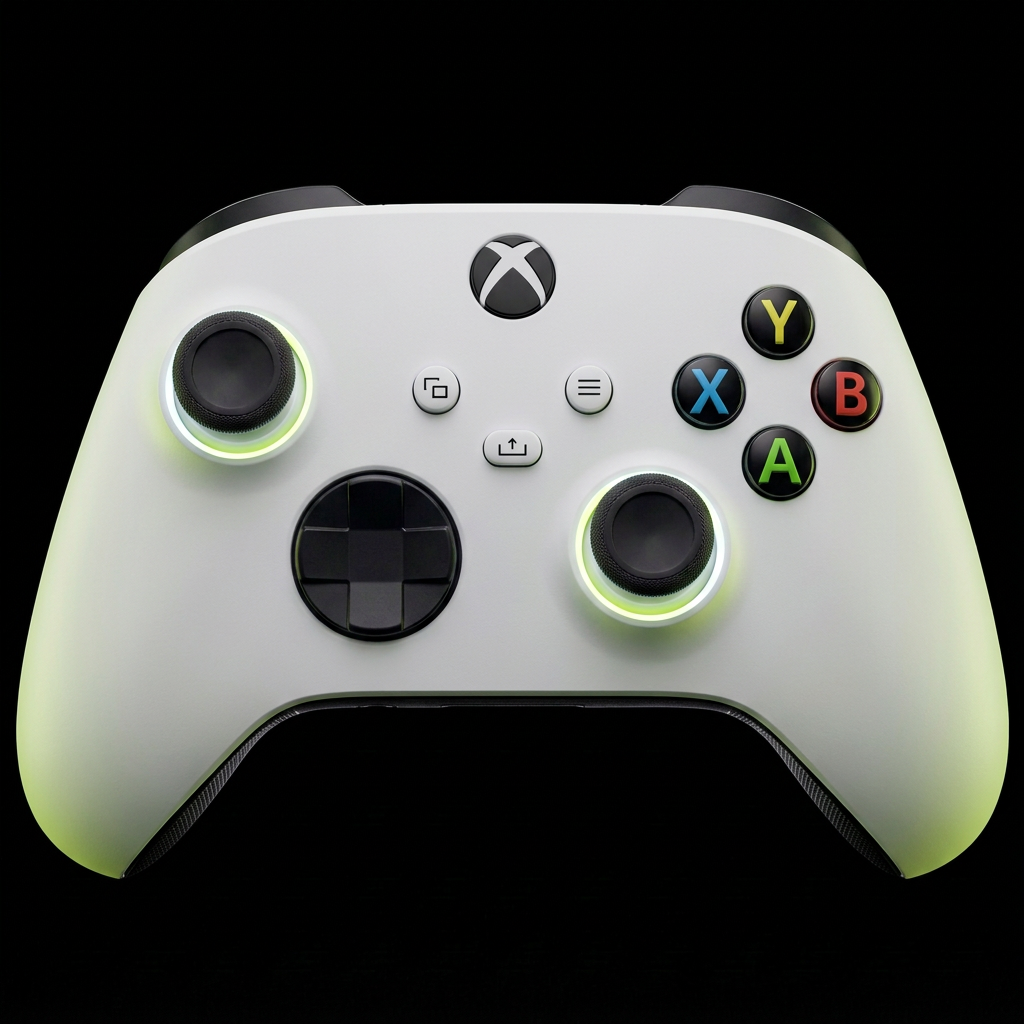 XBOX controller with illuminated TMR anti-drift joysticks