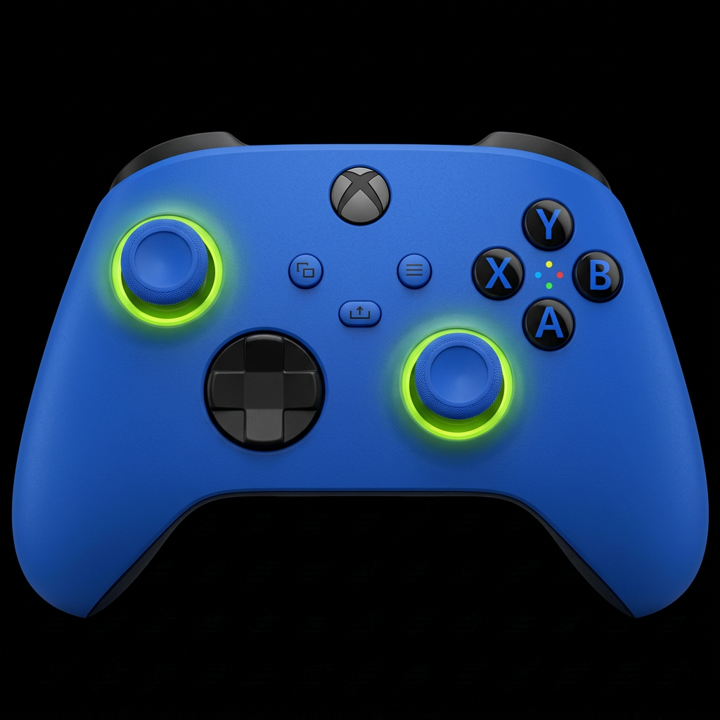 XBOX controller with illuminated TMR anti-drift joysticks