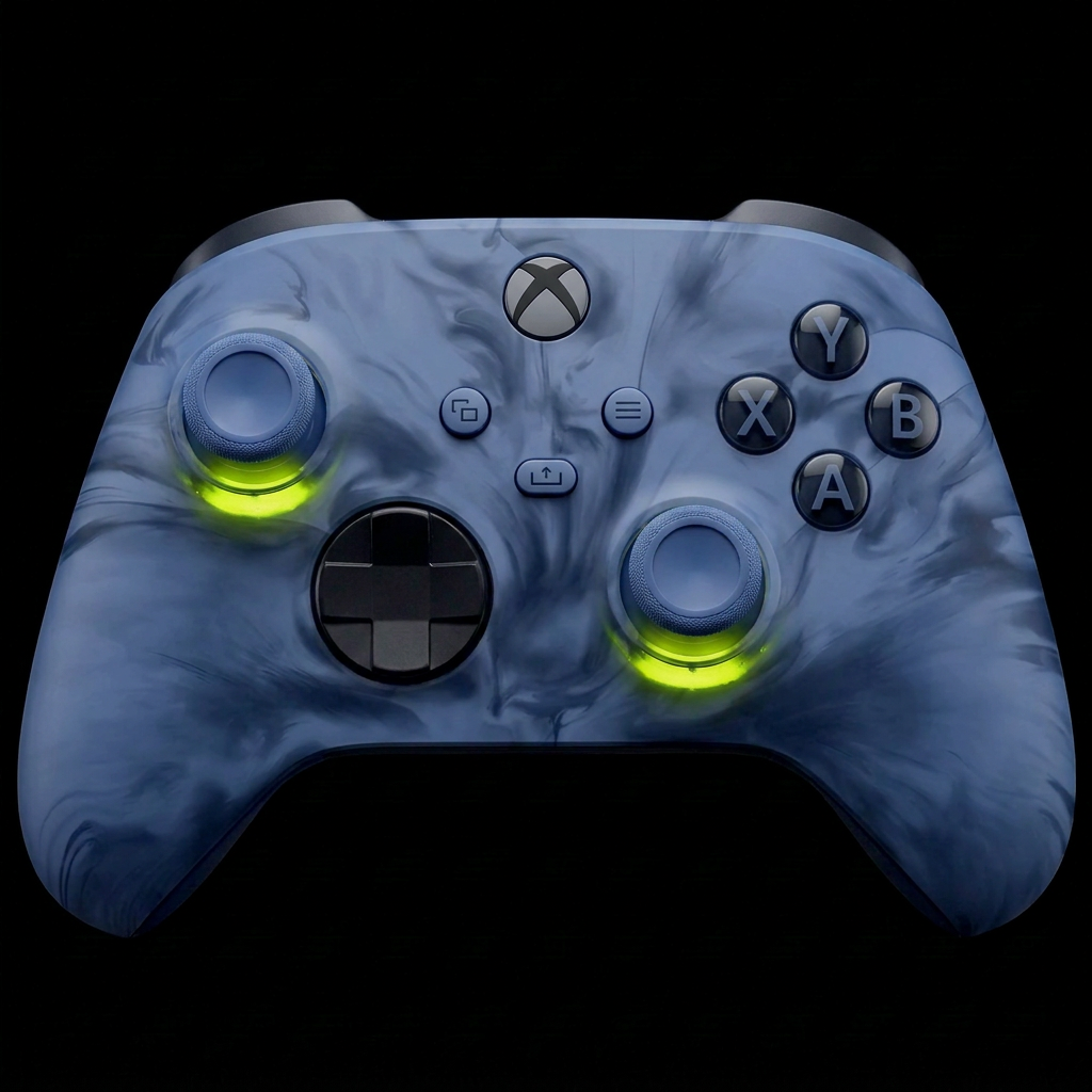 XBOX controller with illuminated TMR anti-drift joysticks